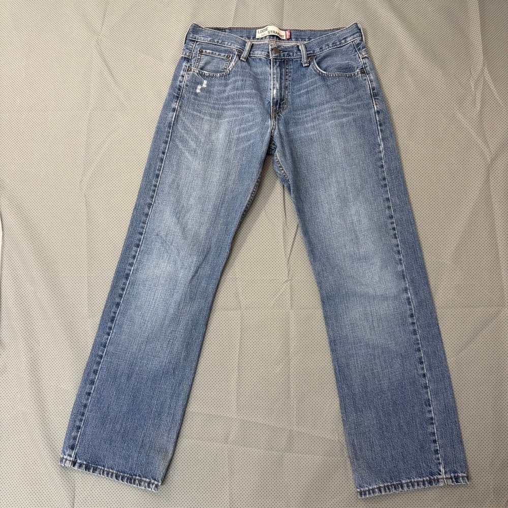 Levi's 569 Jeans Men 30 Blue Loose Straight Stonewash Faded Whiskering Y2K